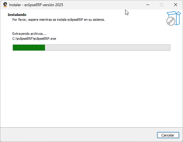 Progreso de instalación